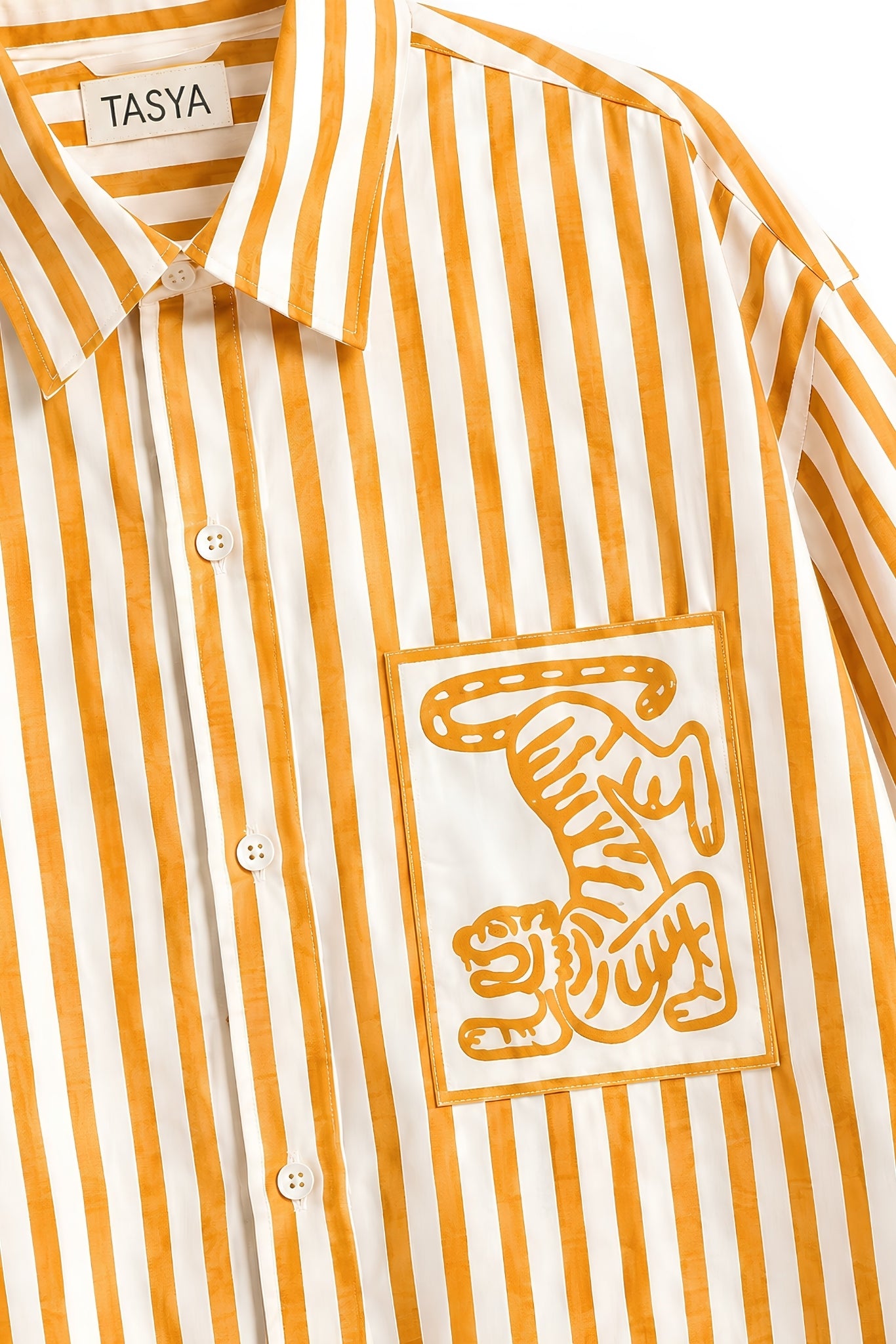 HORIZON STRIPE ORANGE SHIRT MEN