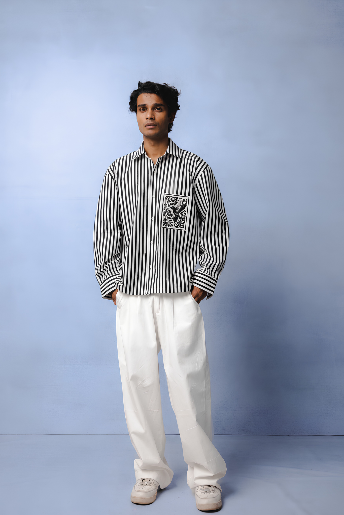 KIN BLACK STRIPE CO-ORD MEN