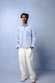 KIN BLUE STRIPE CO-ORD MEN