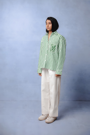 KIN GREEN STRIPE CO-ORD WOMEN