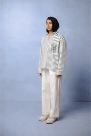 KIN GREY STRIPE SHIRT WOMEN