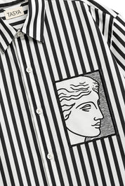 TIFFANY BLACK STRIPE SHIRT MEN