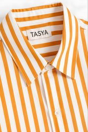 WINONA ORANGE STRIPE SHIRT WOMEN