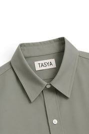 TIFFANY OLIVE GREEN DYED SHIRT WOMEN