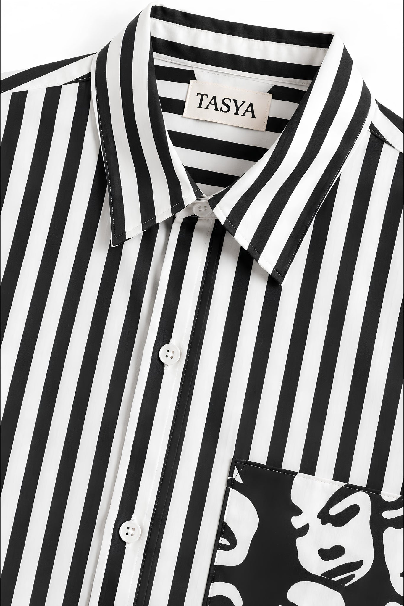 WINONA BLACK STRIPE SHIRT WOMEN