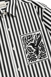 KIN BLACK STRIPE SHIRT WOMEN