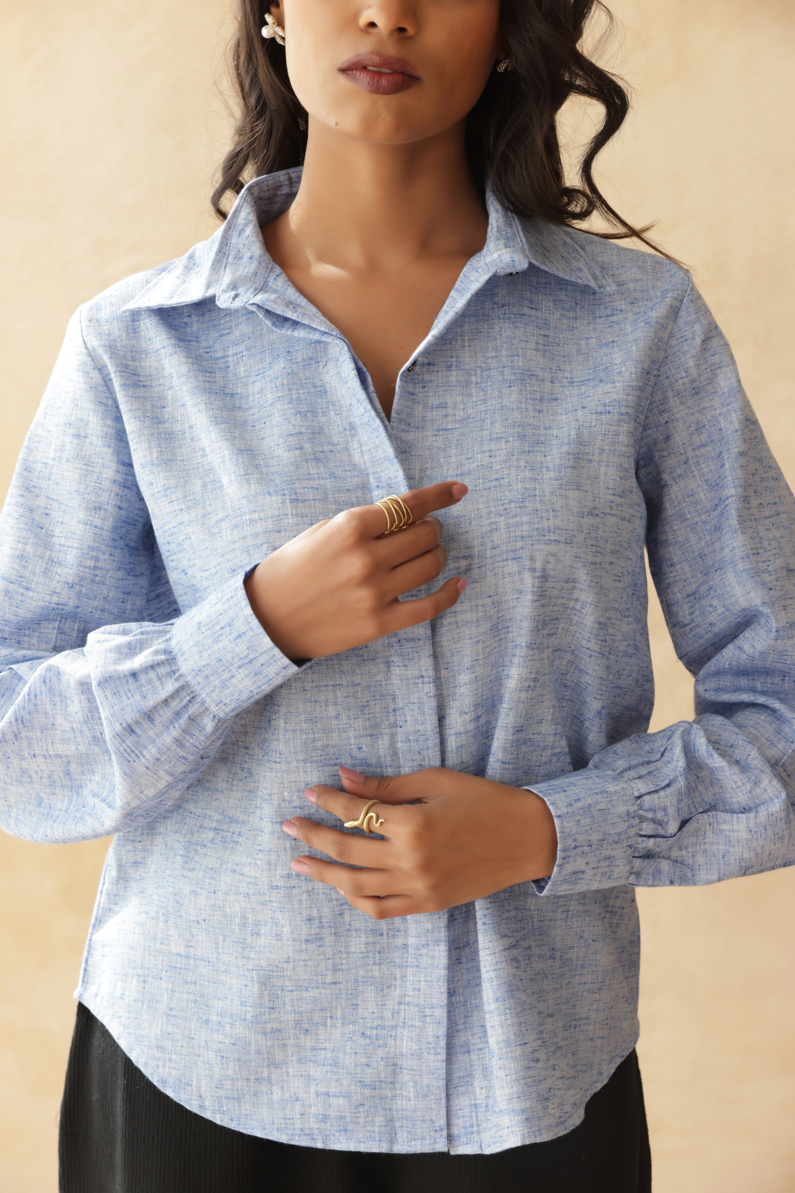 AZURE MIST LINEN SHIRT