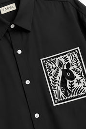 OLIVIA BLACK DYED SHIRT WOMEN