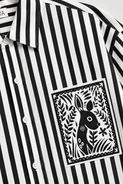 OLIVIA BLACK STRIPE SHIRT MEN