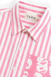 WINONA PINK STRIPE SHIRT MEN