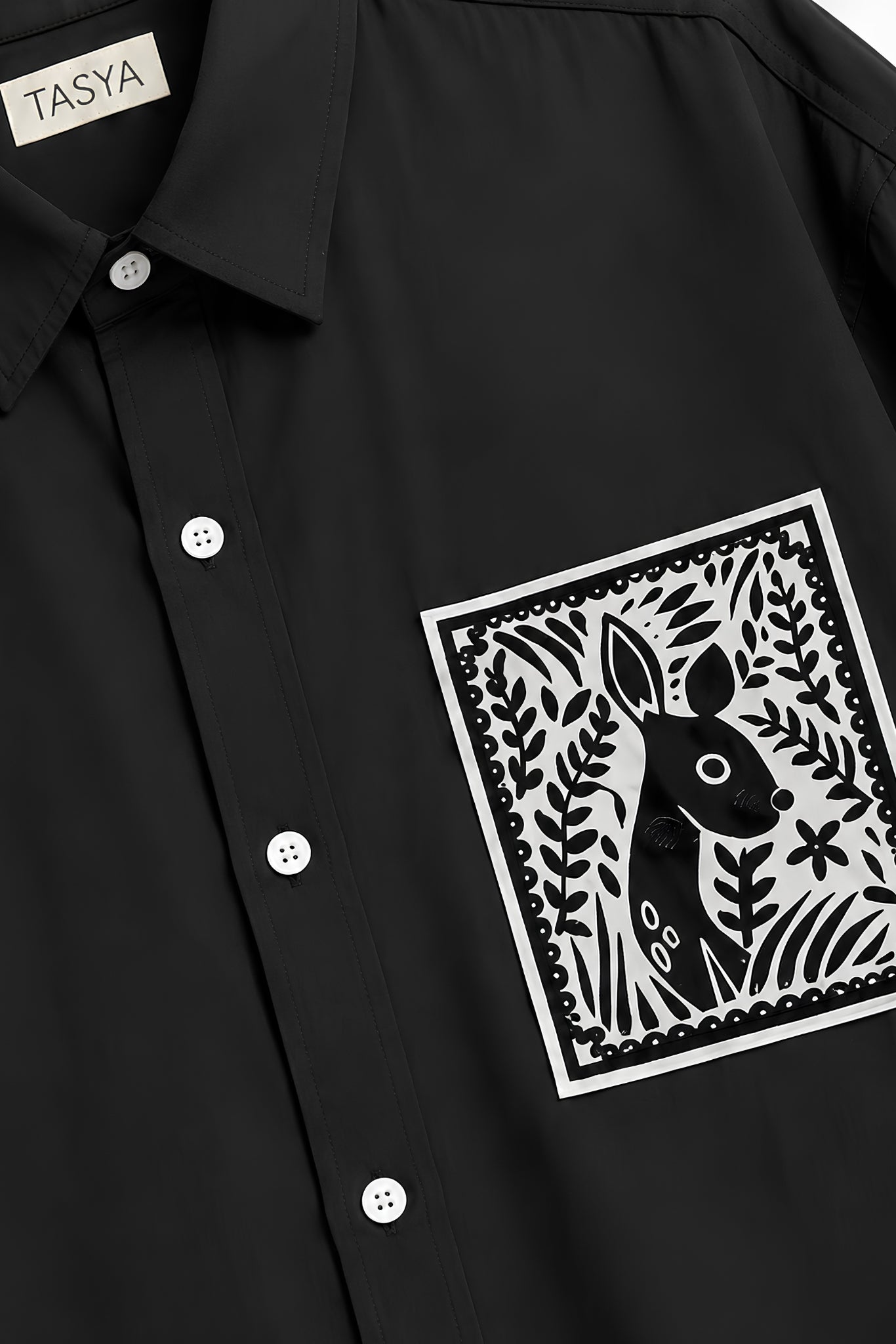 OLIVIA BLACK DYED SHIRT MEN