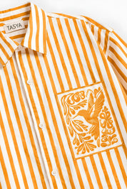 KIN ORANGE STRIPE SHIRT MEN