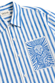 MARGO BLUE STRIPE SHIRT MEN
