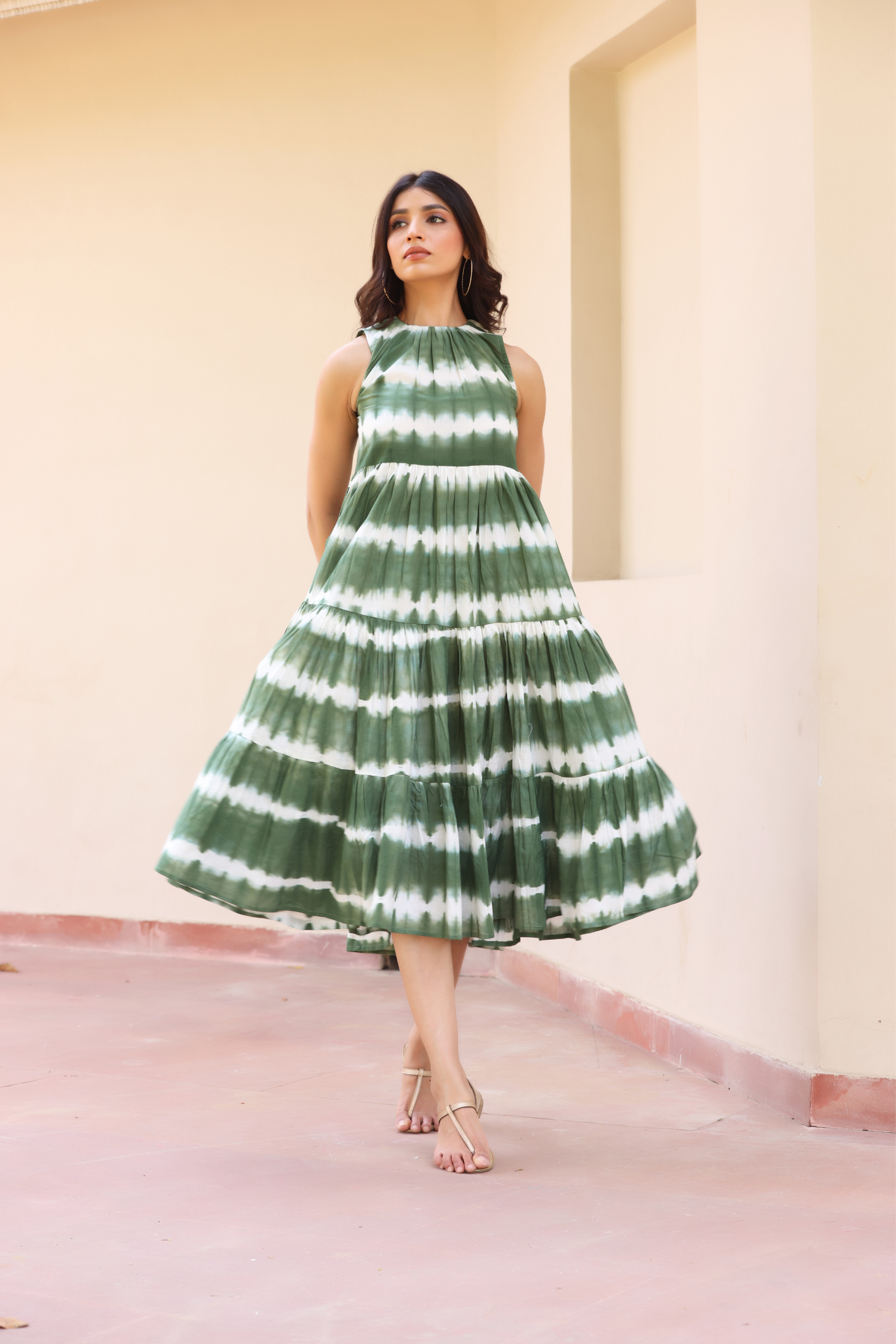 Sutton Tie Dye Dress- Green
