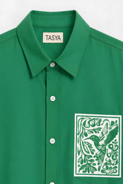 KIN GREEN DYED SHIRT MEN