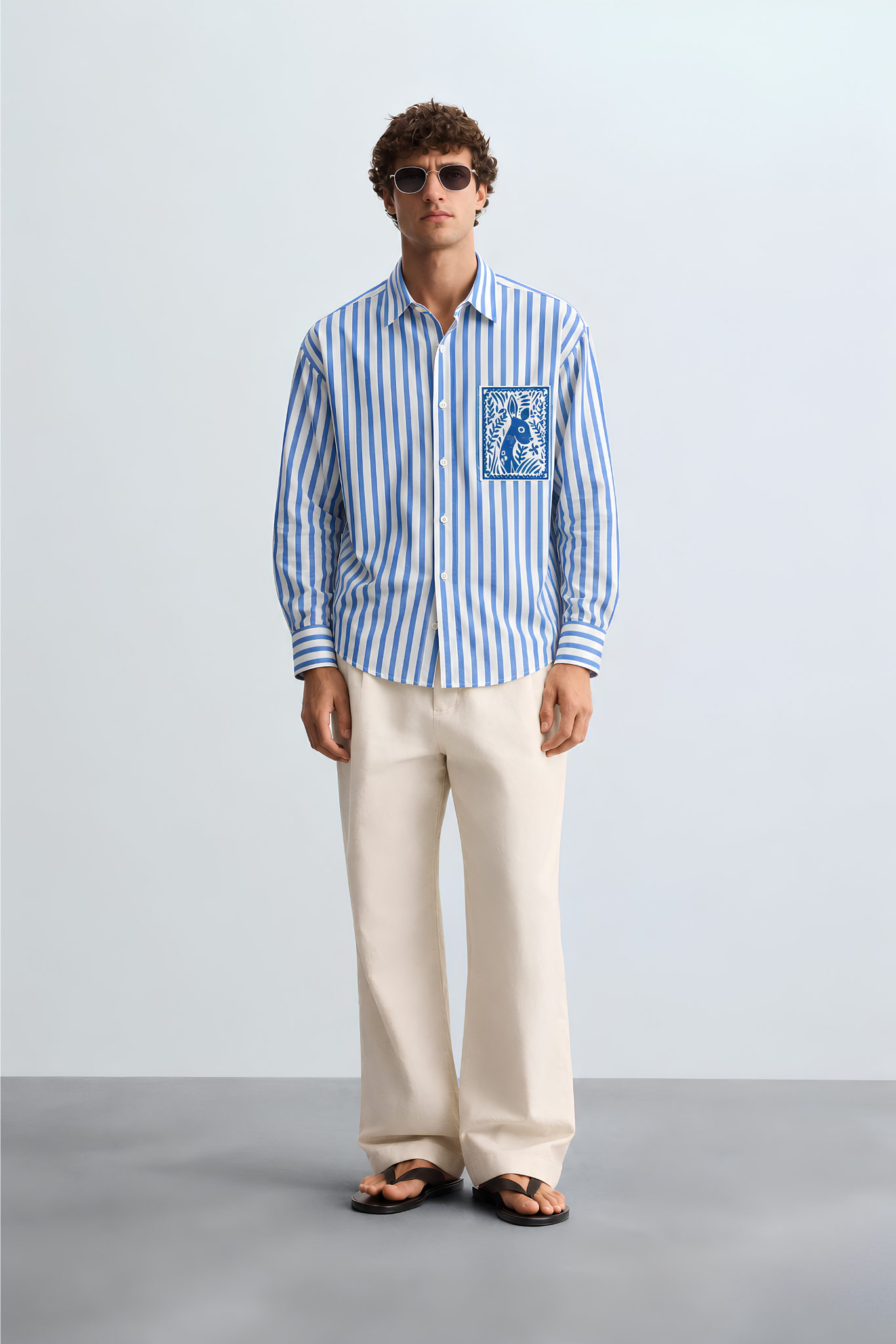 OLIVIA BLUE STRIPE CO-ORD MEN