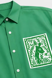 OLIVIA GREEN DYED SHIRT MEN
