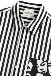 WINONA BLACK STRIPE SHIRT MEN