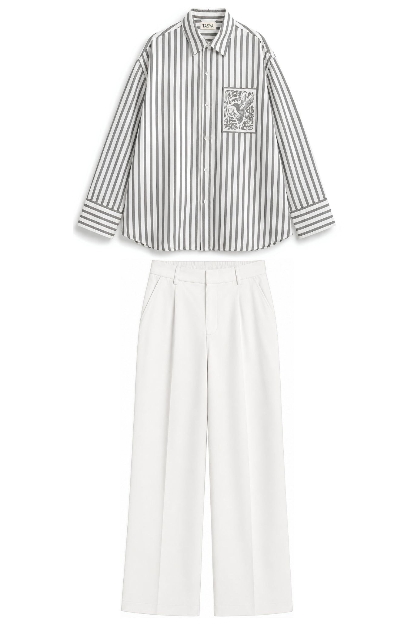 KIN GREY STRIPE CO-ORD MEN