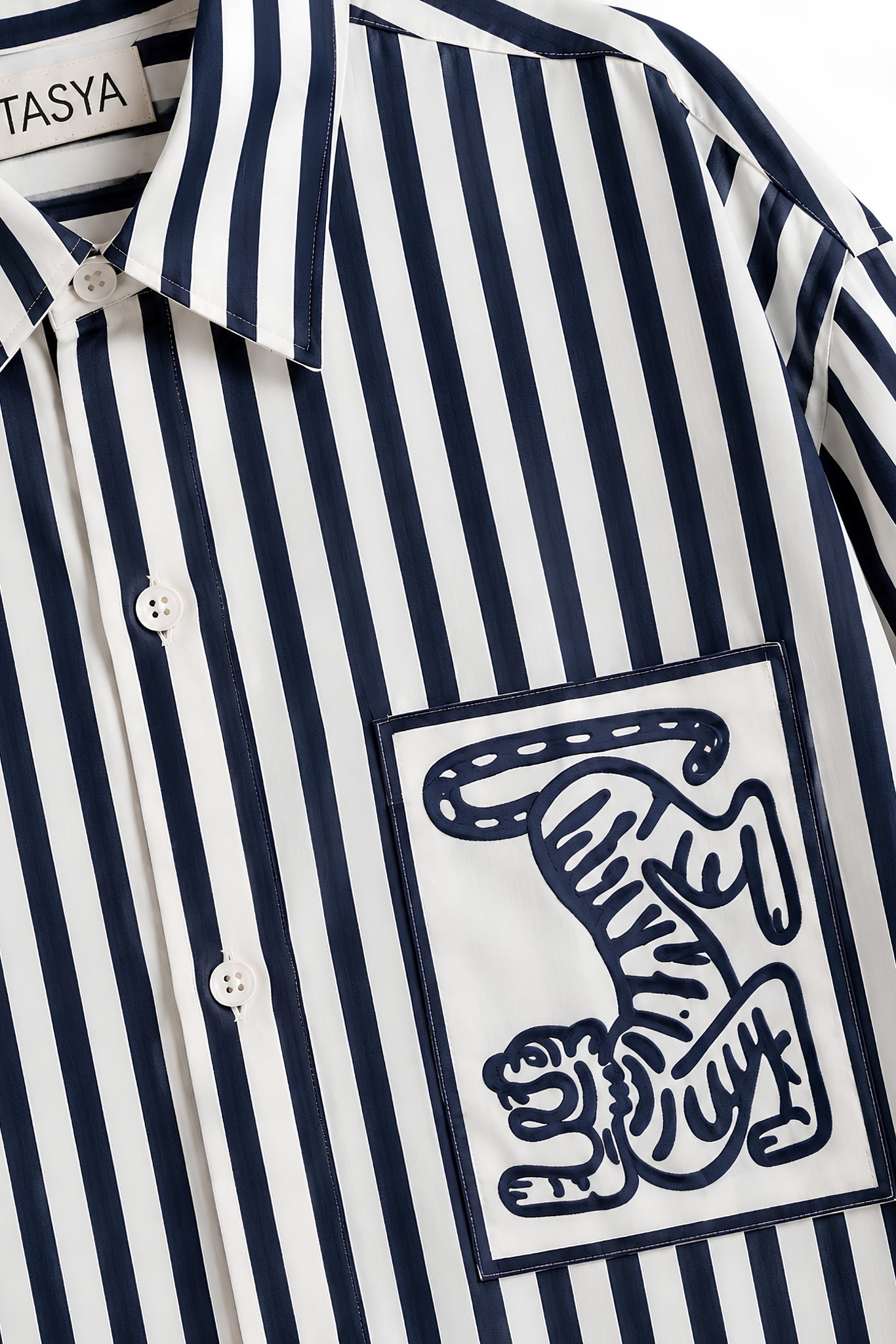 HORIZON STRIPE NAVY BLUE SHIRT WOMEN