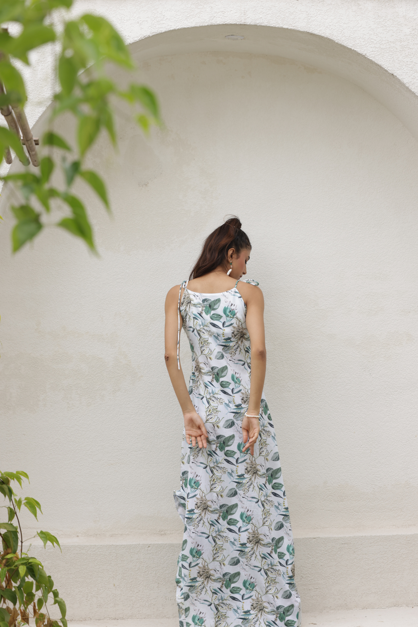 Floral Wave Midi Dress