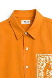 OLIVIA ORANGE DYED SHIRT MEN