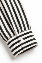 MARGO BLACK STRIPE SHIRT WOMEN