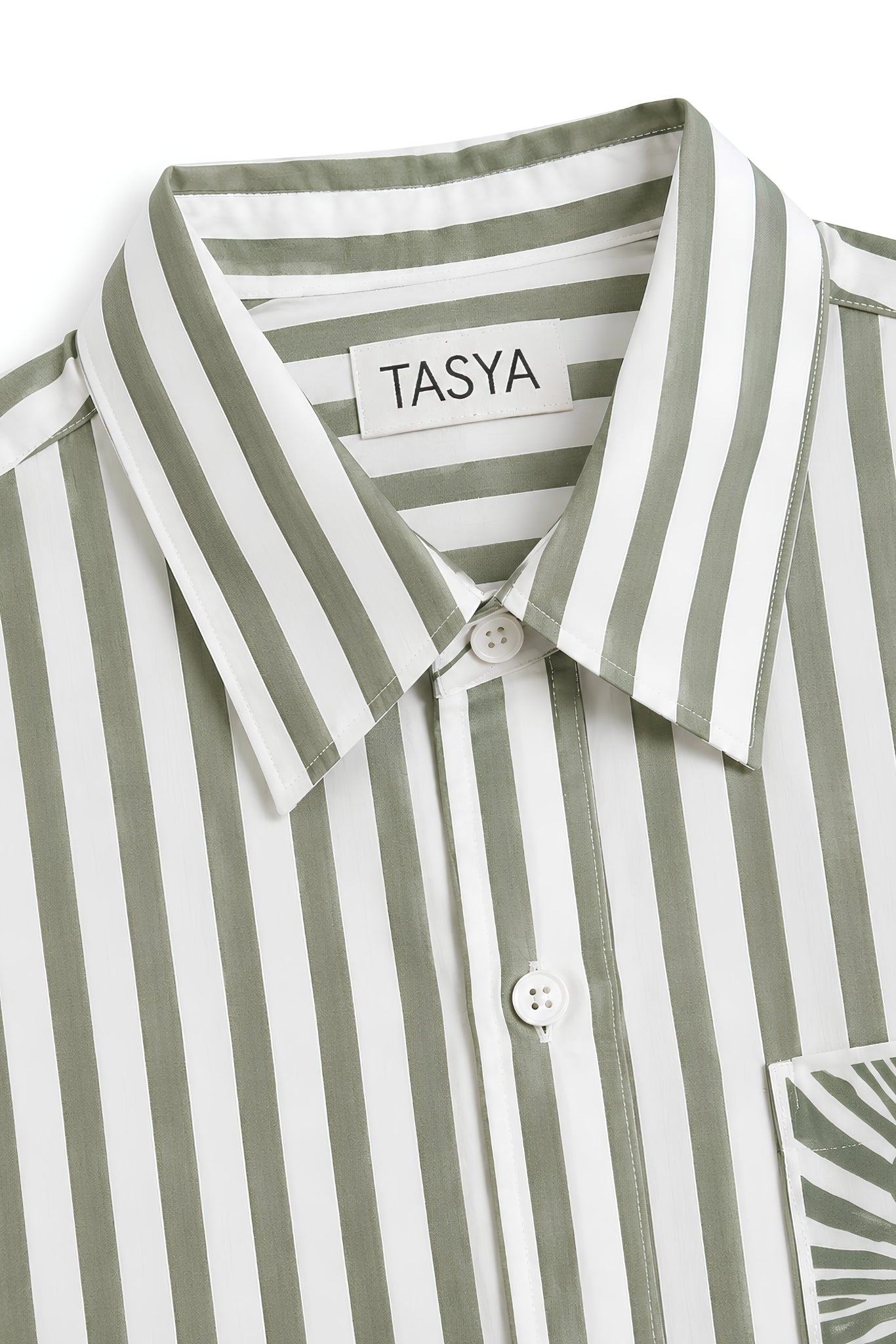 MARGO OLIVE GREEN STRIPE SHIRT MEN