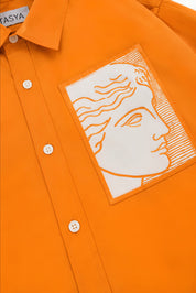 TIFFANY ORANGE DYED SHIRT WOMEN