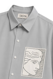 TIFFANY GREY DYED SHIRT WOMEN