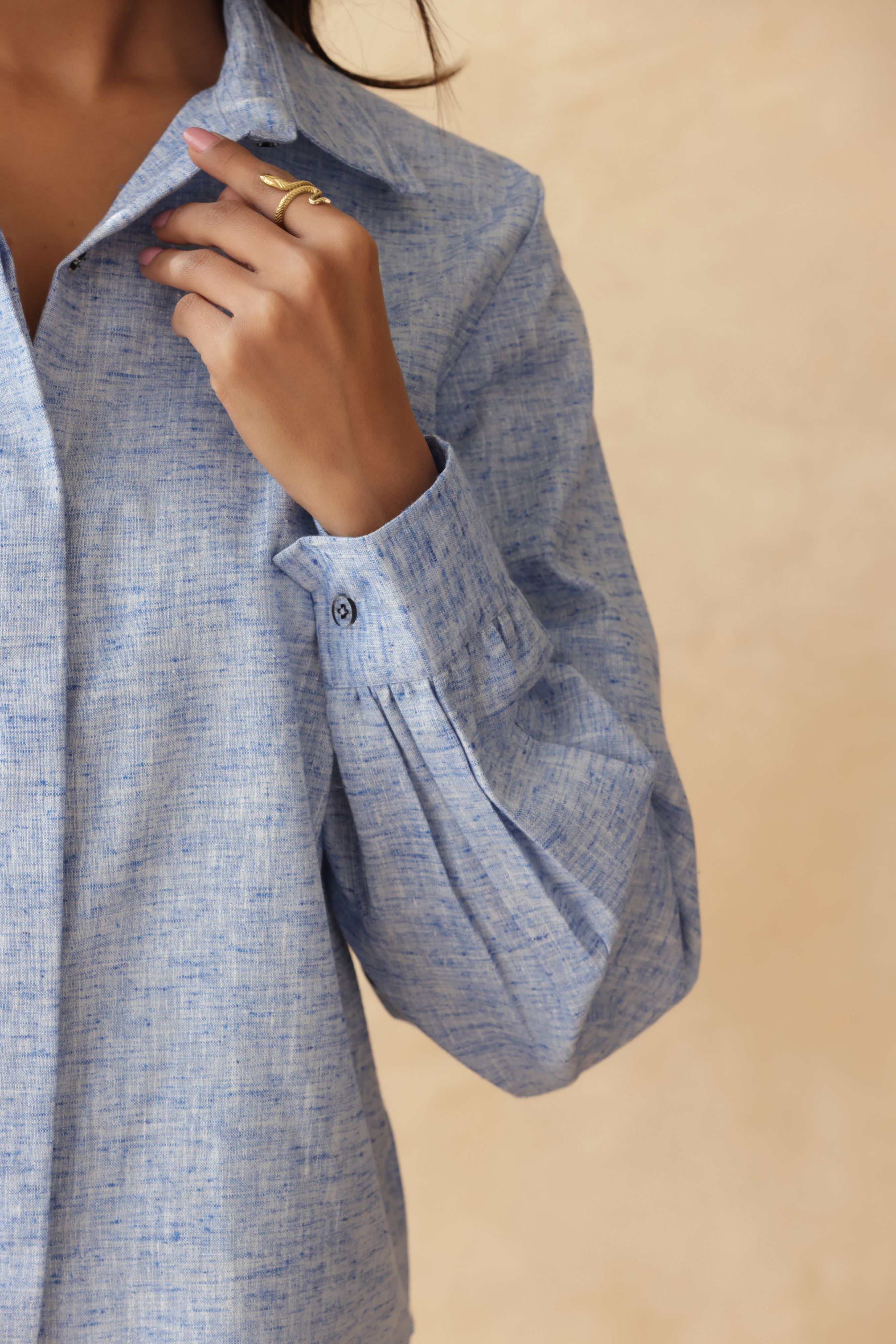 AZURE MIST LINEN SHIRT