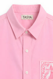 OLIVIA PINK DYED SHIRT WOMEN