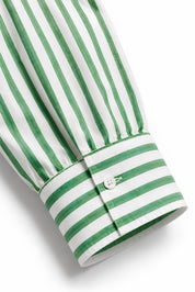 MARGO GREEN STRIPE SHIRT WOMEN