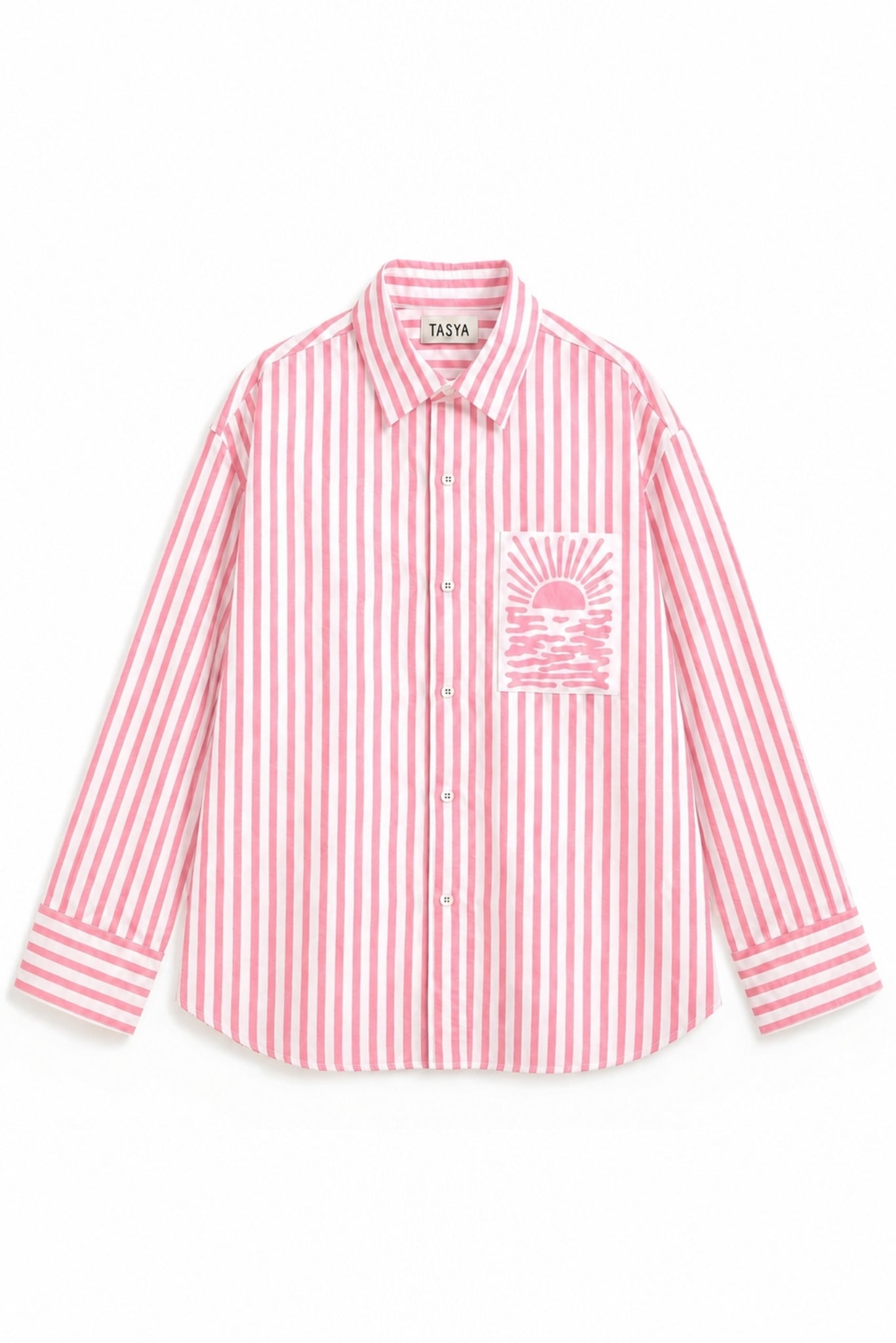 ORNELA PINK STRIPE SHIRT WOMEN