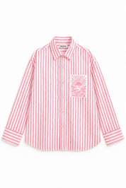 ORNELA PINK STRIPE SHIRT WOMEN