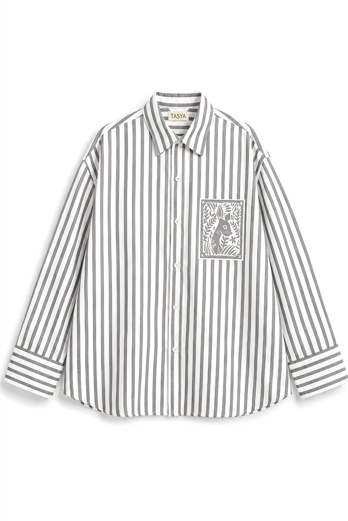 OLIVIA GREY STRIPE SHIRT MEN