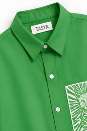 MARGO GREEN DYED SHIRT MEN