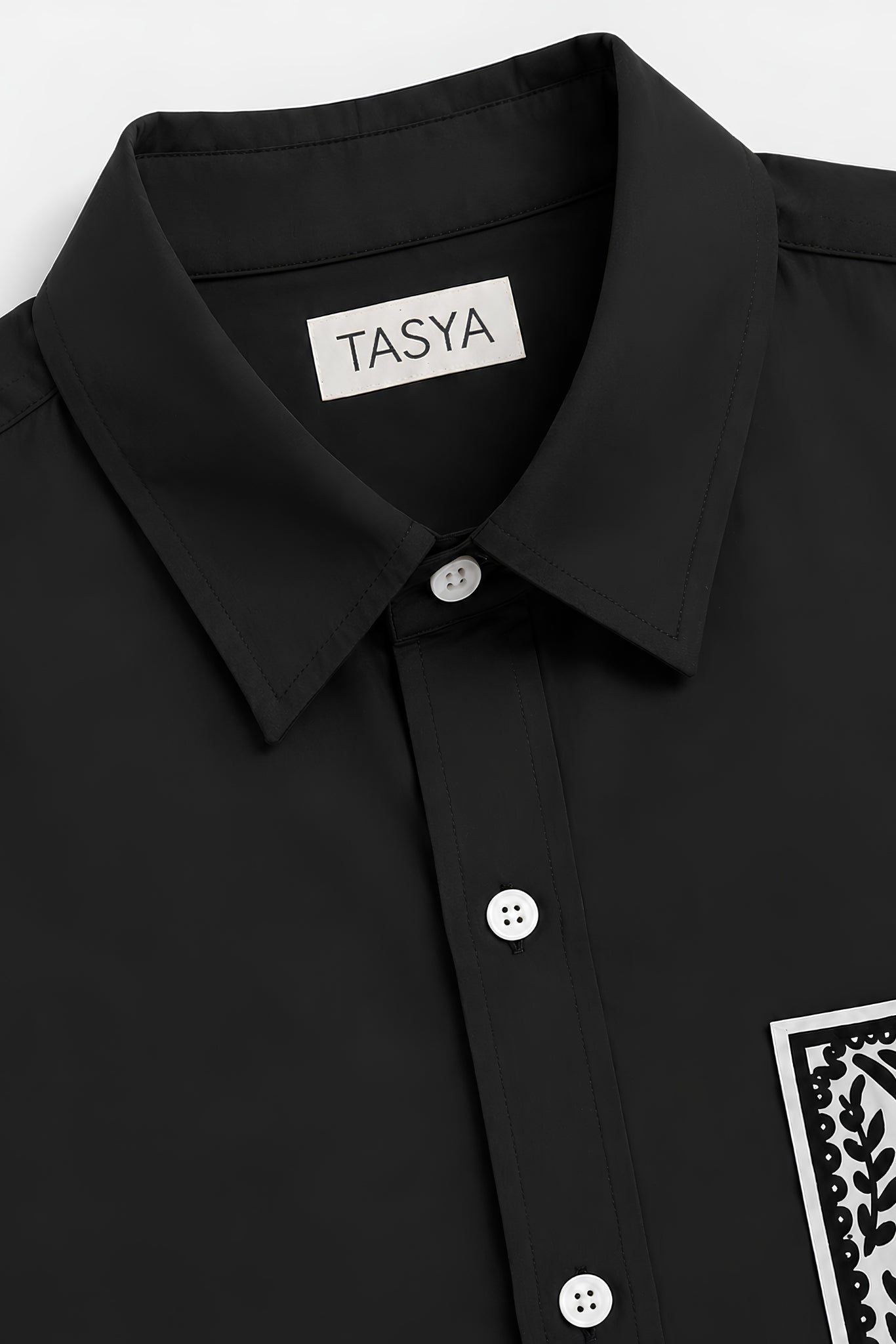 OLIVIA BLACK DYED SHIRT WOMEN