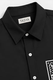 OLIVIA BLACK DYED SHIRT WOMEN
