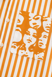 WINONA ORANGE STRIPE SHIRT MEN