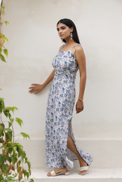 Floral Wave Midi Dress