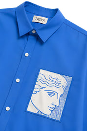 TIFFANY BLUE DYED SHIRT MEN