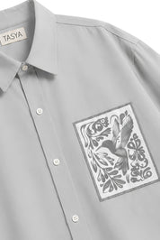 KIN GREY DYED SHIRT MEN