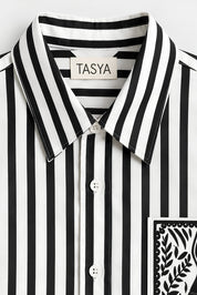 OLIVIA BLACK STRIPE SHIRT MEN