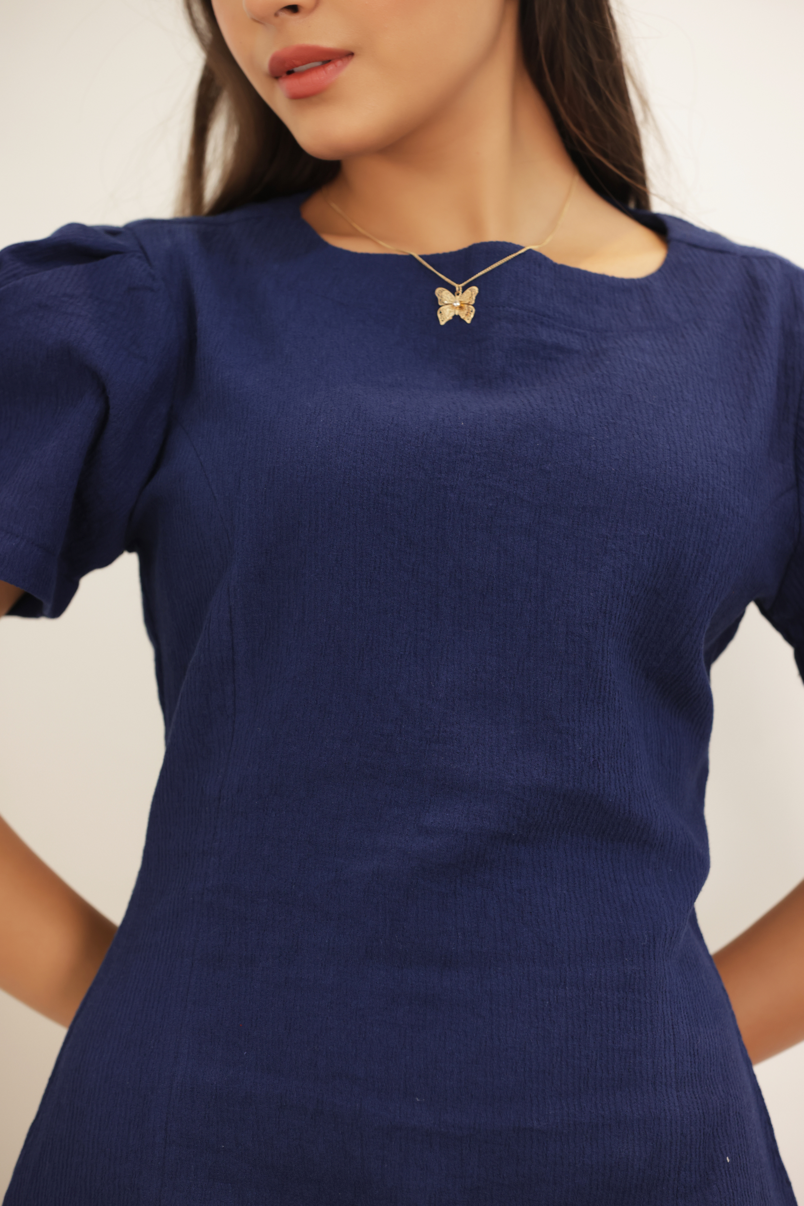 VENI MINI DRESS - NAVY BLUE