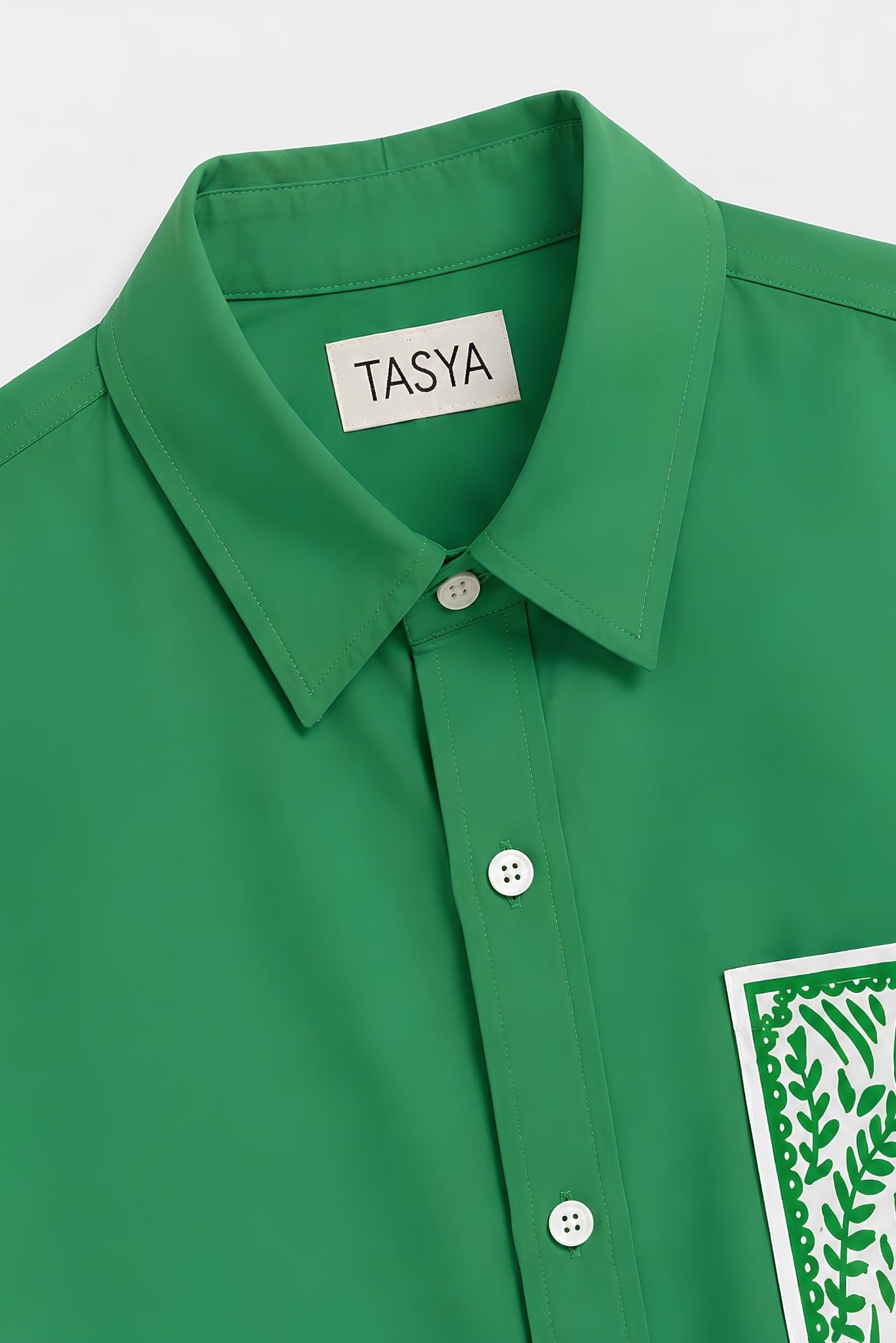 OLIVIA GREEN DYED SHIRT WOMEN