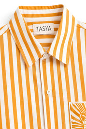 MARGO ORANGE STRIPE SHIRT MEN