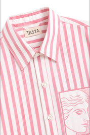 TIFFANY PINK STRIPE SHIRT MEN