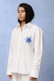 DALLY WHITE BLUE SHIRT WOMEN