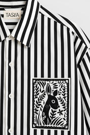 OLIVIA BLACK STRIPE SHIRT MEN
